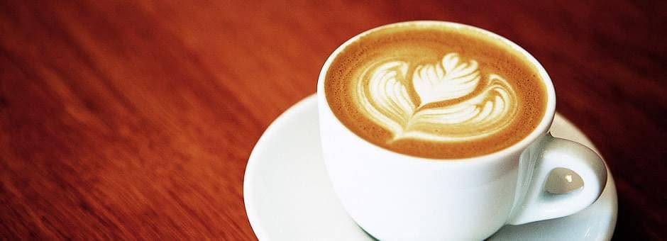 Latte art at Latino's Coffee, independent coffee shop in Chatham, Kent