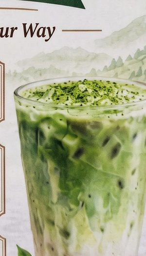 Iced matcha drink at Latino's Coffee