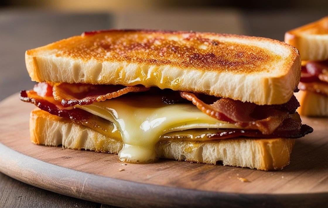 Bacon and brie toastie at Latino's Coffee, Chatham